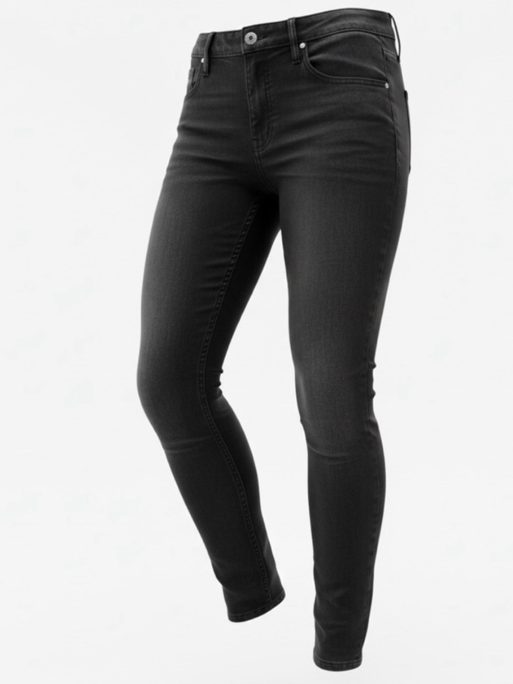 H&M Women’s Black Mid-Waist Denim Skinny Jeans